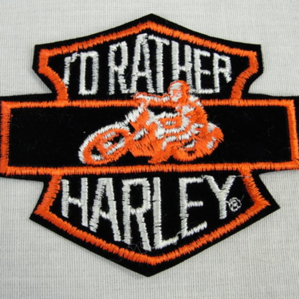 VTG AUTH HARLEY DAVIDSON I'D RATHER HARLEY PATCH